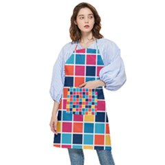 Square Plaid Checkered Pattern Pocket Apron by Ravend