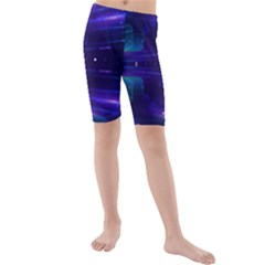 Abstract Colorful Pattern Design Kids  Mid Length Swim Shorts by Ravend