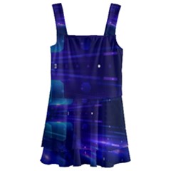 Abstract Colorful Pattern Design Kids  Layered Skirt Swimsuit by Ravend