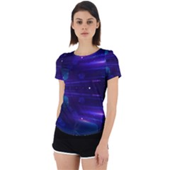 Abstract Colorful Pattern Design Back Cut Out Sport Tee by Ravend