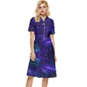 Abstract Colorful Pattern Design Button Top Knee Length Dress View1