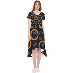 Abstract Pattern Background High Low Boho Dress