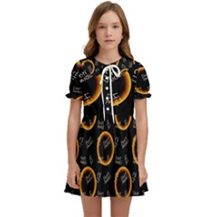 Abstract Pattern Background Kids  Sweet Collar Dress by Ravend