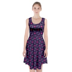 Geometric Pattern Retro Style Racerback Midi Dress by Ravend