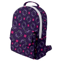 Geometric Pattern Retro Style Flap Pocket Backpack (small) by Ravend