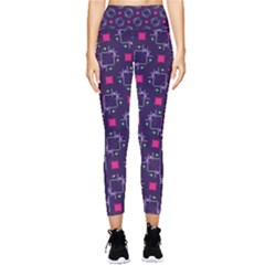 Geometric Pattern Retro Style Pocket Leggings  by Ravend