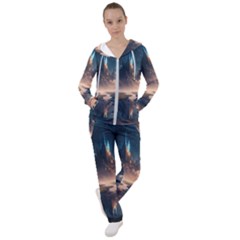 Space Planet Universe Galaxy Moon Women s Tracksuit by Ravend