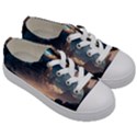 Space Planet Universe Galaxy Moon Kids  Low Top Canvas Sneakers View3