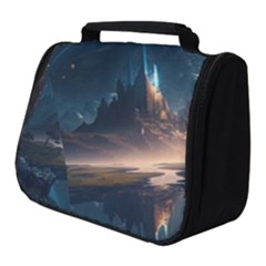 Space Planet Universe Galaxy Moon Full Print Travel Pouch (small) by Ravend