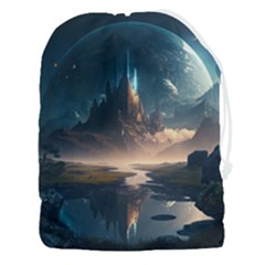 Space Planet Universe Galaxy Moon Drawstring Pouch (3xl) by Ravend