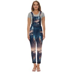 Space Planet Universe Galaxy Moon Women s Pinafore Overalls Jumpsuit by Ravend