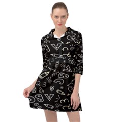 Background Graphic Abstract Pattern Mini Skater Shirt Dress