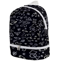 Background Graphic Abstract Pattern Zip Bottom Backpack by Ravend