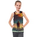 Leadership Alien Soldier Warrior Fantasy Kids  Sleeveless Hoodie View1