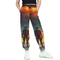 Leadership Alien Soldier Warrior Fantasy Kids  Elastic Waist Pants by Ravend