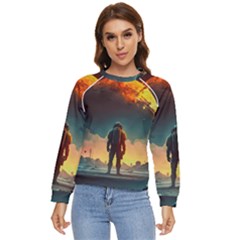 Leadership Alien Soldier Warrior Fantasy Women s Long Sleeve Raglan Tee