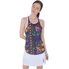 Background Graphic Racer Back Mesh Tank Top by Ravend