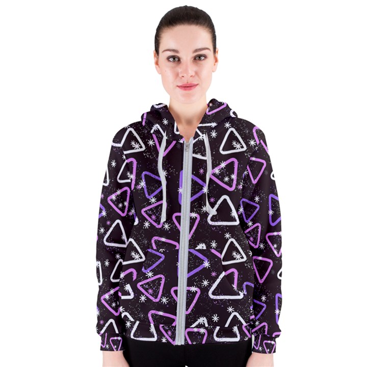 Abstract Background Graphic Pattern Women s Zipper Hoodie