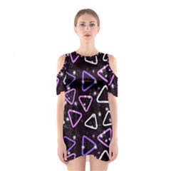 Abstract Background Graphic Pattern Shoulder Cutout One Piece Dress by Ravend