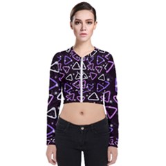 Abstract Background Graphic Pattern Long Sleeve Zip Up Bomber Jacket by Ravend