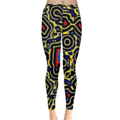 Background Graphic Art Leggings  by Ravend