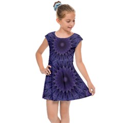 Shape Geometric Symmetrical Kids  Cap Sleeve Dress