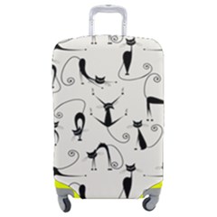 Pattern Cats Black Feline Kitten Luggage Cover (medium) by Ravend