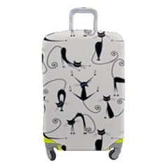 Pattern Cats Black Feline Kitten Luggage Cover (small) by Ravend