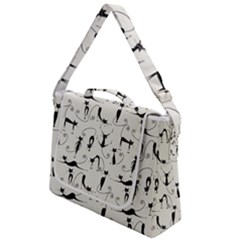 Pattern Cats Black Feline Kitten Box Up Messenger Bag by Ravend