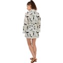 Pattern Cats Black Feline Kitten Long Sleeve Kimono View2