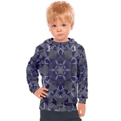 Kaleidoscope Geometric Pattern Kids  Hooded Pullover by Ravend