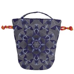 Kaleidoscope Geometric Pattern Drawstring Bucket Bag by Ravend