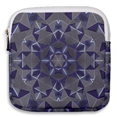 Kaleidoscope Geometric Pattern Mini Square Pouch by Ravend