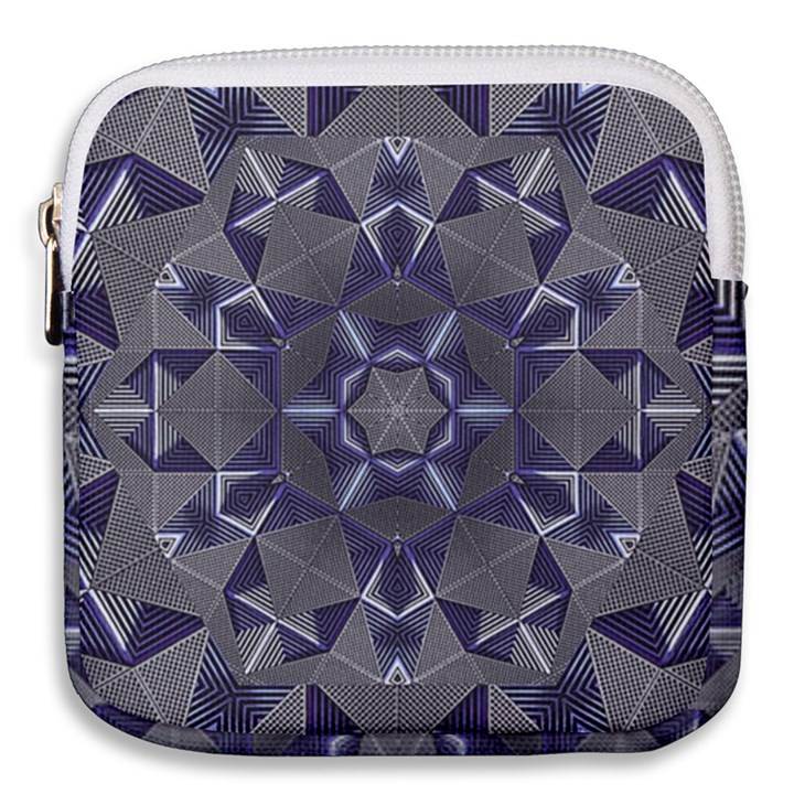 Kaleidoscope Geometric Pattern Mini Square Pouch