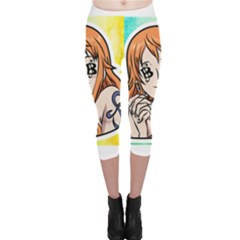 Nami Lovers Money Capri Leggings  by designmarketalsprey31