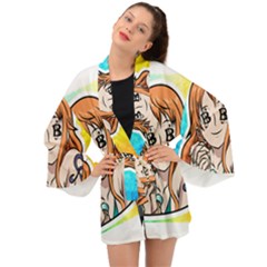 Nami Lovers Money Long Sleeve Kimono by designmarketalsprey31