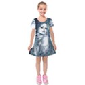 Sapphire Slime Kids  Short Sleeve Velvet Dress View1