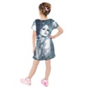 Sapphire Slime Kids  Short Sleeve Velvet Dress View2