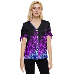 Sparkle Bow Sleeve Button Up Top by Sparkle