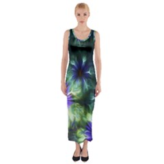 Fractalflowers Fitted Maxi Dress by Sparkle