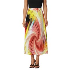 Fractalflowers Classic Midi Chiffon Skirt by Sparkle