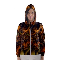 Digitalartflower Women s Hooded Windbreaker