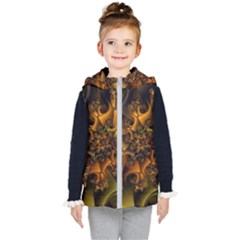 Digitalartflower Kids  Hooded Puffer Vest