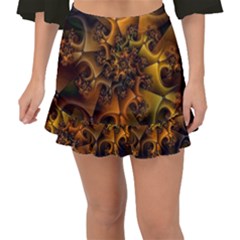 Digitalartflower Fishtail Mini Chiffon Skirt by Sparkle