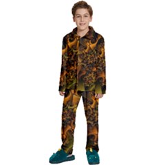 Digitalartflower Kids  Long Sleeve Velvet Pajamas Set by Sparkle