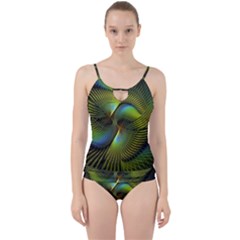 Digitalart  Waves Cut Out Top Tankini Set by Sparkle