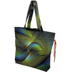 Digitalart  Waves Drawstring Tote Bag by Sparkle