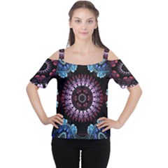 Digitalart Kaleidoscope Cutout Shoulder Tee