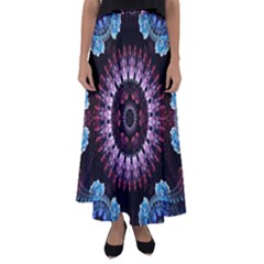 Digitalart Kaleidoscope Flared Maxi Skirt by Sparkle