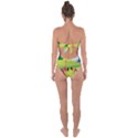 Mother And Daughter Yoga Art Celebrating Motherhood And Bond Between Mom And Daughter. Tie Back One Piece Swimsuit View2